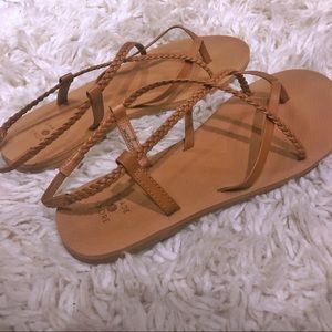 Tan Strappy Sandals